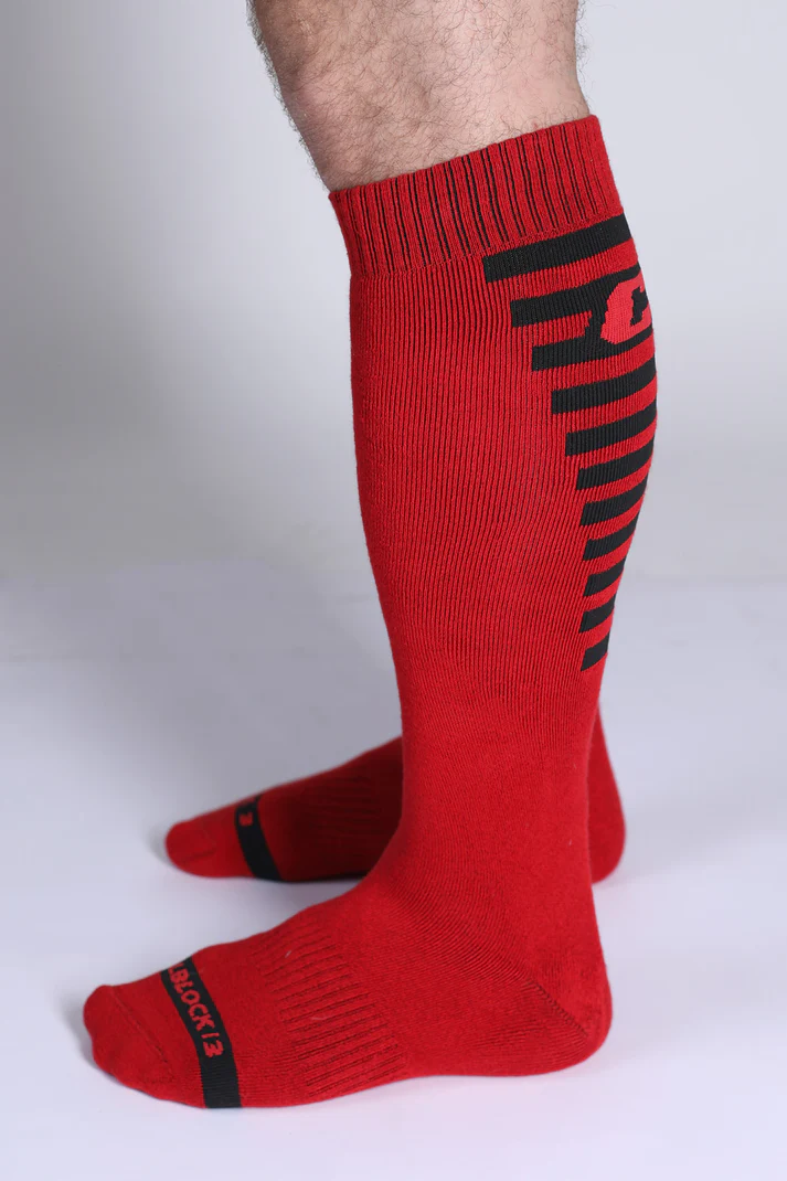 CELLBLOCK13 IRON GRIP SOCK - RED