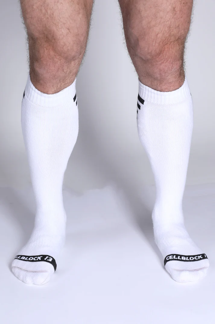 CELLBLOCK13 IRON GRIP SOCK - WHITE