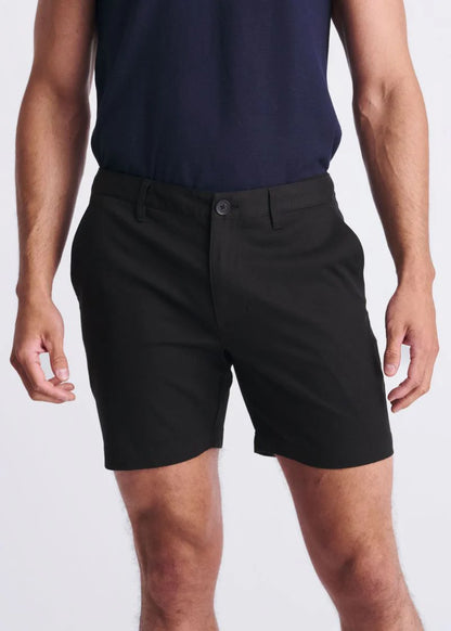 POSTMARC 6" TEXTURED STRETCH KNIT CHINO - BLACK