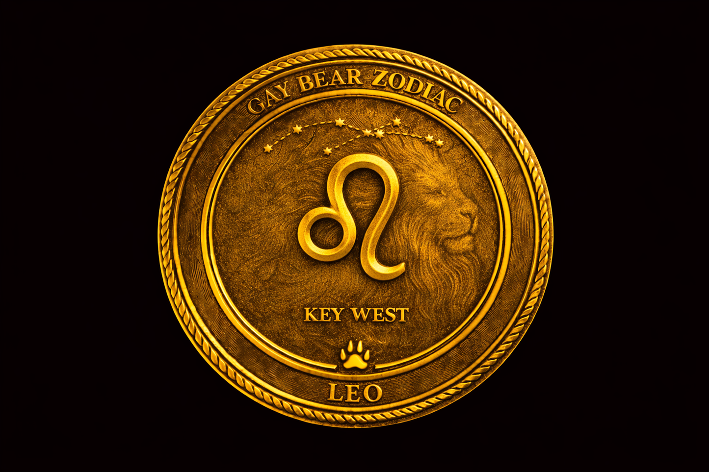 GAY BEAR ZODIAC - CHALLENGE COIN - LEO