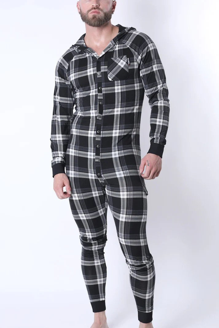 CELLBLOCK13 LUMBER JACKED UNION SUIT - GRAY