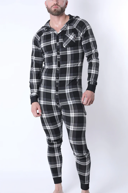 CELLBLOCK13 LUMBER JACKED UNION SUIT - GRAY