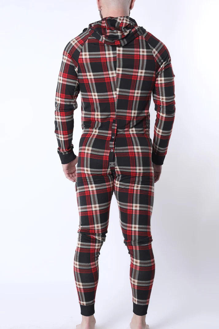 CELLBLOCK13 LUMBER JACKED UNION SUIT - RED