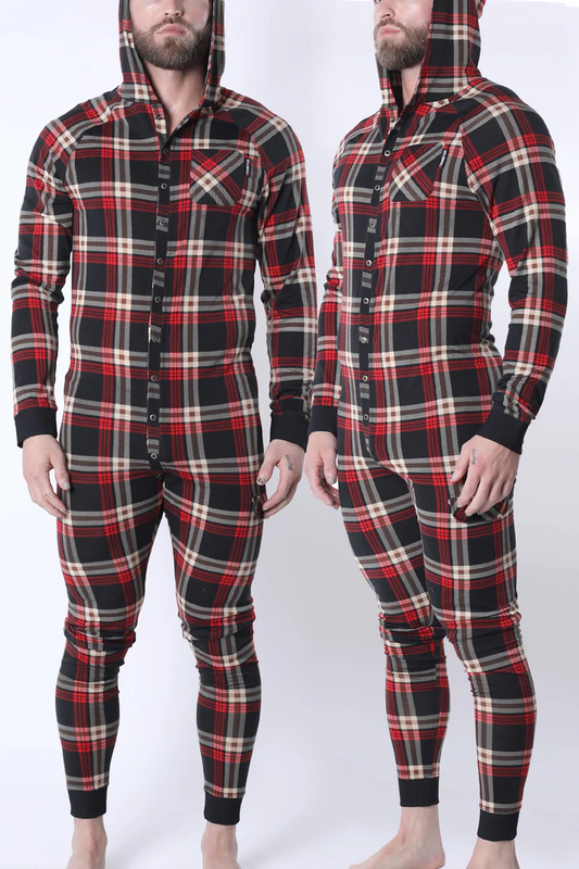 CELLBLOCK13 LUMBER JACKED UNION SUIT - RED