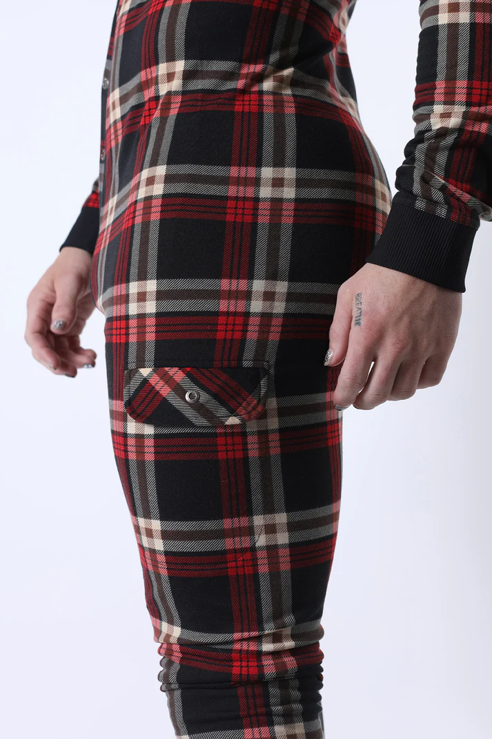 CELLBLOCK13 LUMBER JACKED UNION SUIT - RED