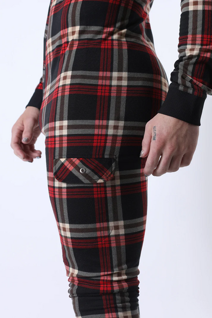 CELLBLOCK13 LUMBER JACKED UNION SUIT - RED