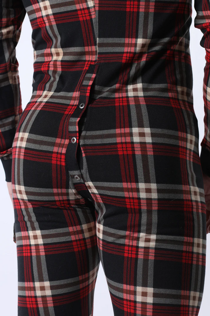 CELLBLOCK13 LUMBER JACKED UNION SUIT - RED