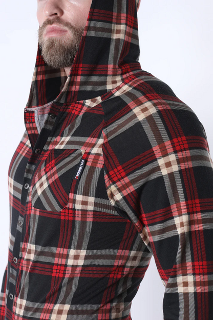 CELLBLOCK13 LUMBER JACKED UNION SUIT - RED