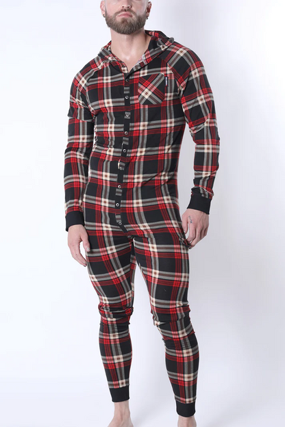 CELLBLOCK13 LUMBER JACKED UNION SUIT - RED