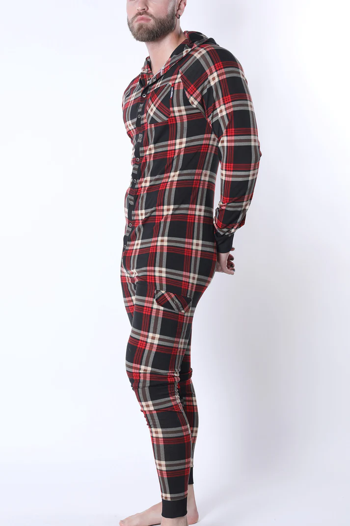 CELLBLOCK13 LUMBER JACKED UNION SUIT - RED