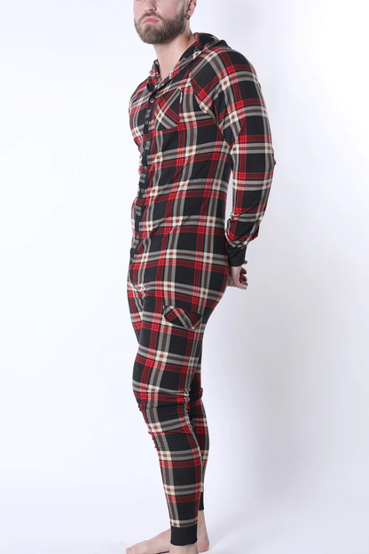 CELLBLOCK13 LUMBER JACKED UNION SUIT - RED