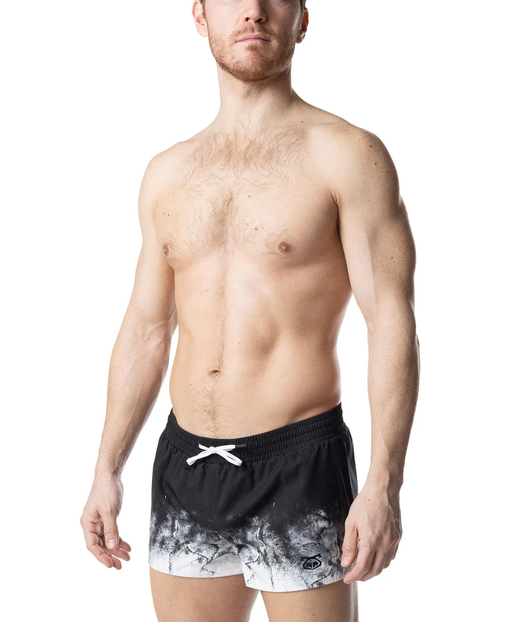NASTY PIG OXIDIZE SWIM TRUNK BLACK/ WHITE