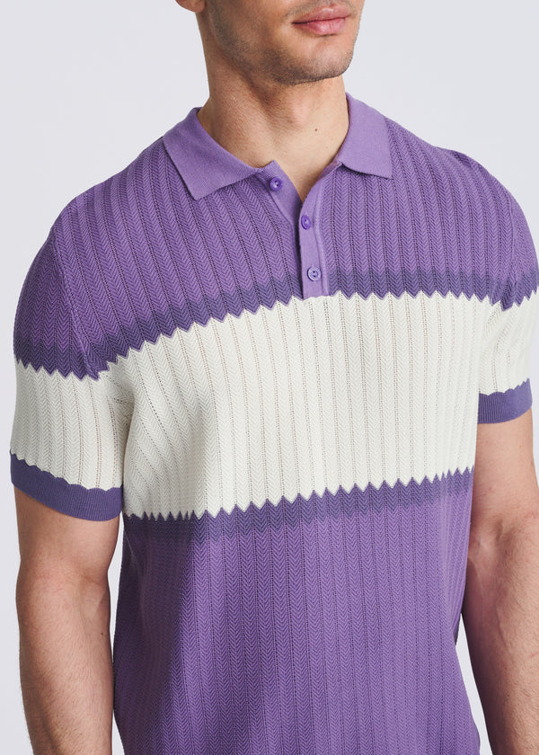 POSTMARC KNIT POLO - ORCHID/ PURPLE