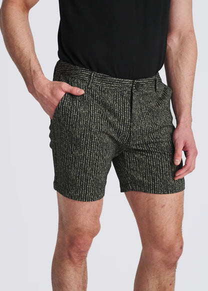 POSTMARC JACQUARD HERRINGBONE 6" CHINO SHORTS - BLACK