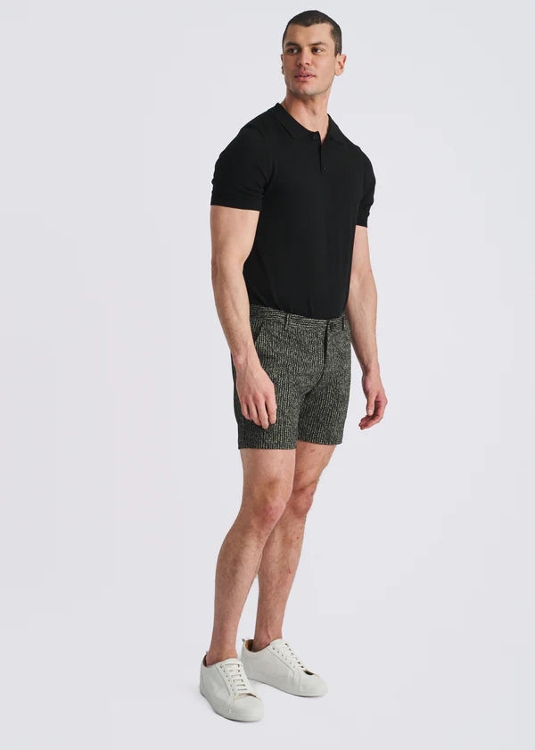 POSTMARC JACQUARD HERRINGBONE 6" CHINO SHORTS - BLACK