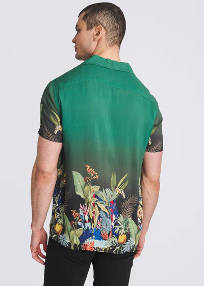 POSTMARC MODAL BORDER FAUNA SHORT SLEEVE - EMERALD