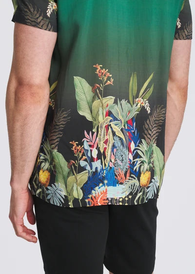 POSTMARC MODAL BORDER FAUNA SHORT SLEEVE - EMERALD