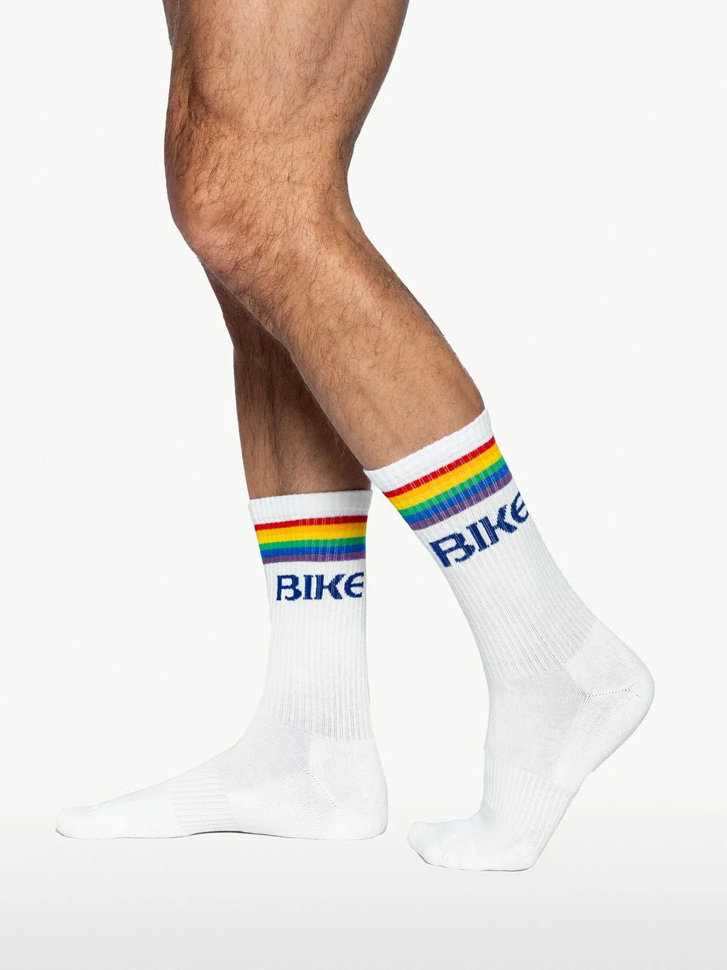BIKE CREW SOCKS - RAINBOW STRIPE