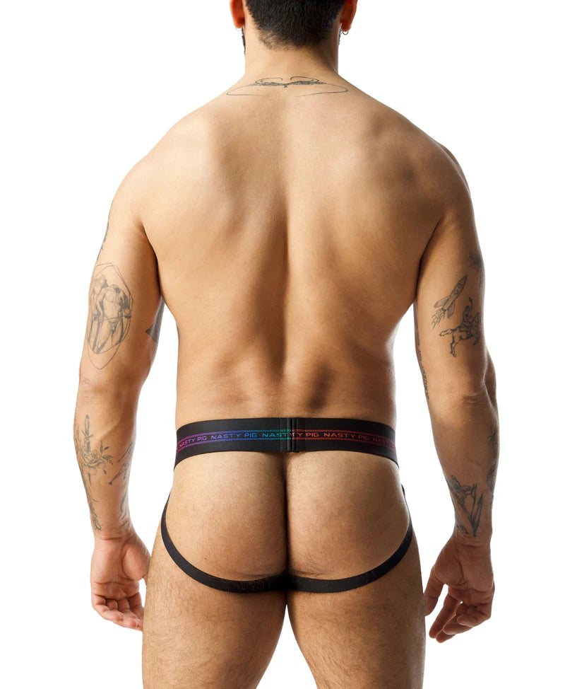 NASTY PIG PRISM PRIDE JOCK STRAP - BLACK