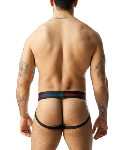 NASTY PIG PRISM PRIDE JOCK STRAP - BLACK