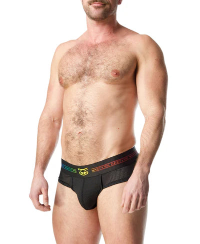 NASTY PIG PRISM PRIDE U FRONT BRIEF - BLACK