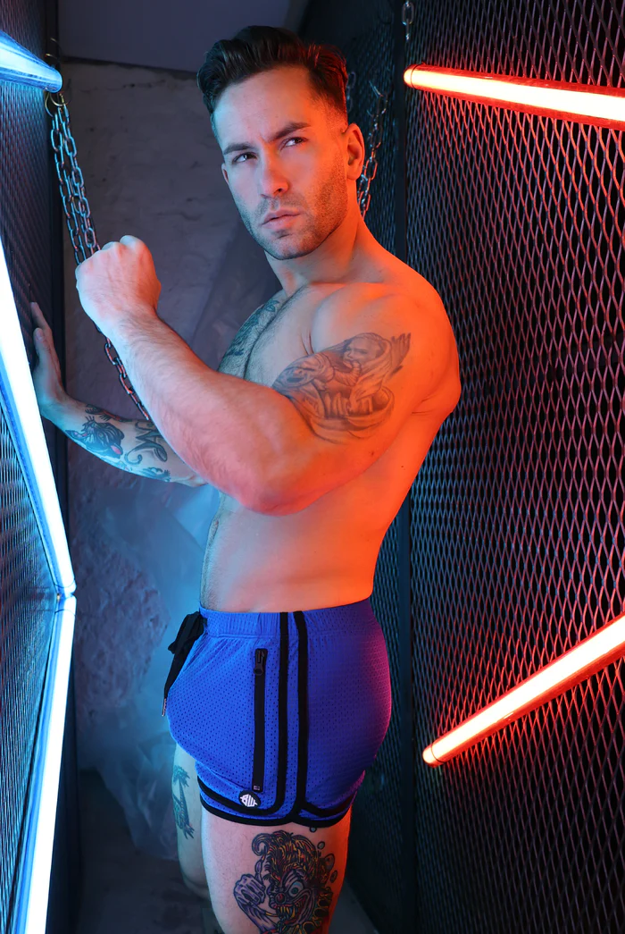 BREEDWELL REMIX CIRCUIT SHORTS - BLUE