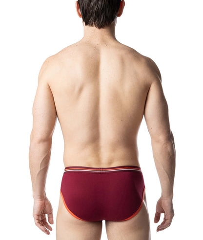NASTY PIG RIVAL CLASSIC BRIEF BURGANDY/ VIBRANT ORANGE