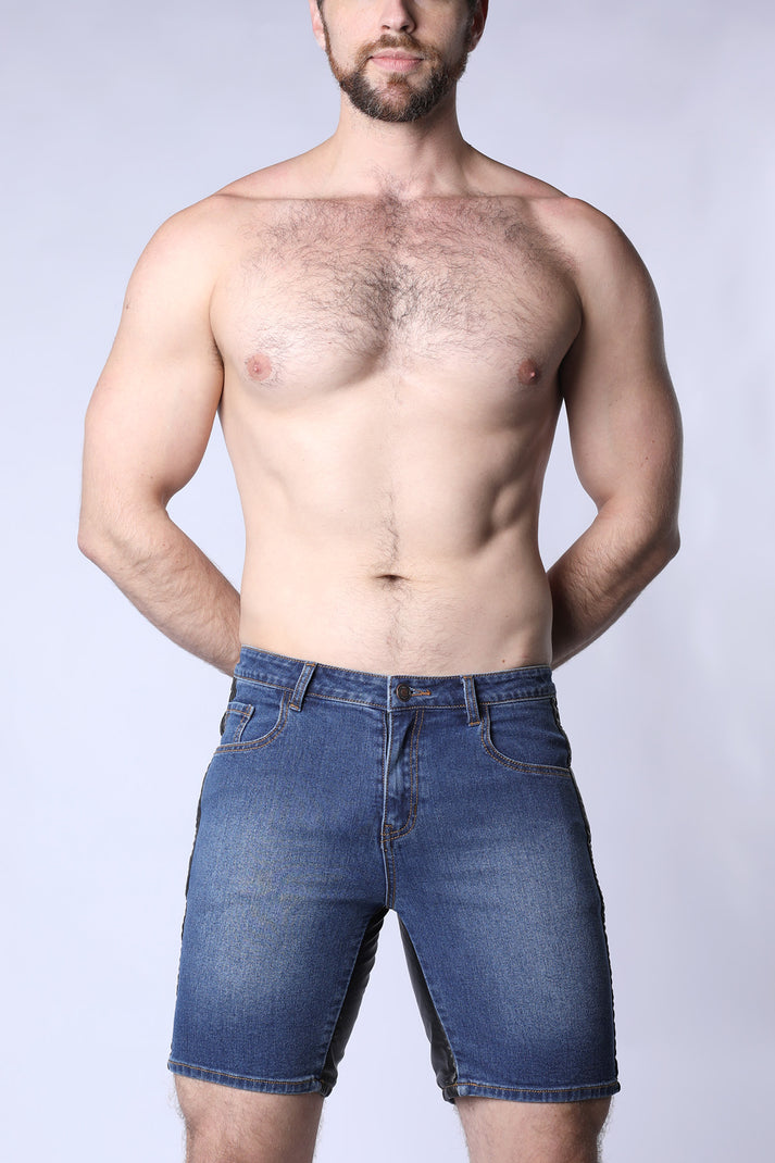 TIMOTEO SADDLEBACK DENIM SHORT