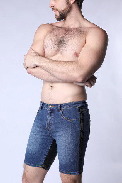 TIMOTEO SADDLEBACK DENIM SHORT