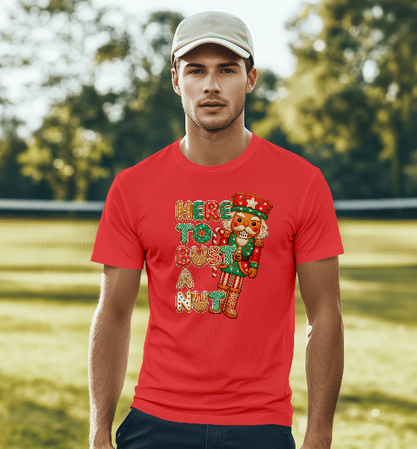 GRAFFITTI - HERE TO BUST A NUT TEE