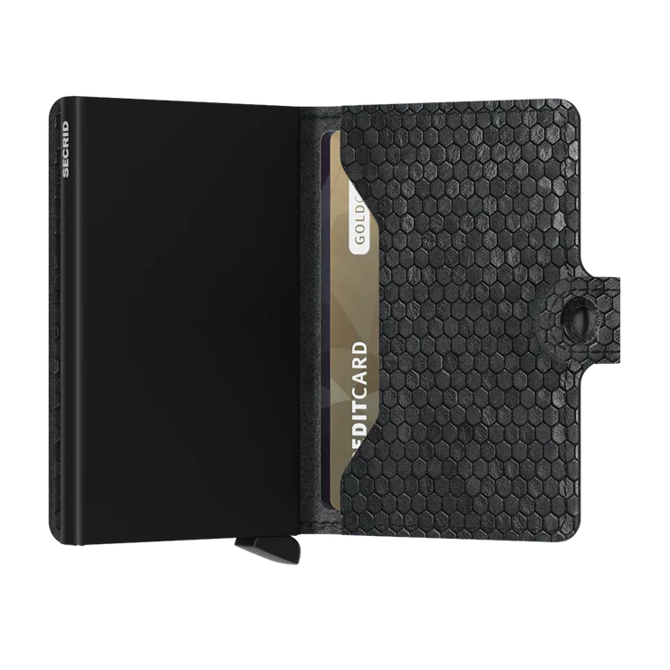 SECRID MINI WALLET - HEXAGON BLACK