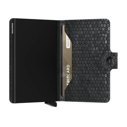SECRID MINI WALLET - HEXAGON BLACK