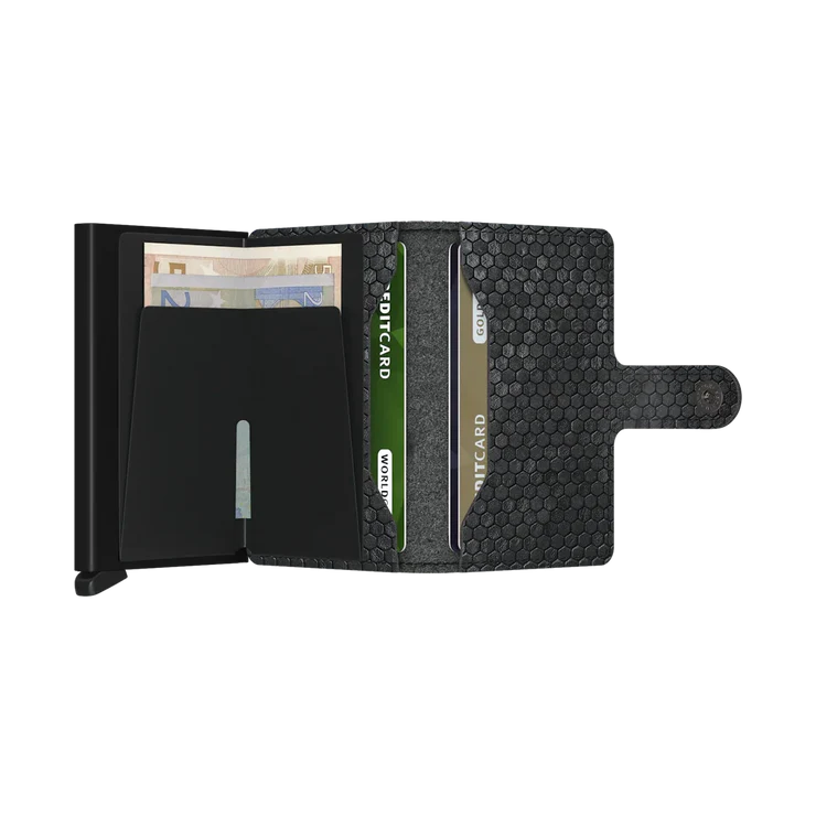 SECRID MINI WALLET - HEXAGON BLACK