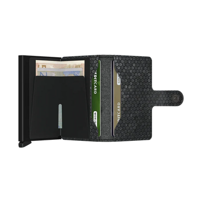 SECRID MINI WALLET - HEXAGON BLACK