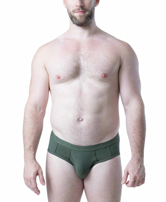 NASTY PIG SHRED Y FRONT BRIEF - ARMY GREEN