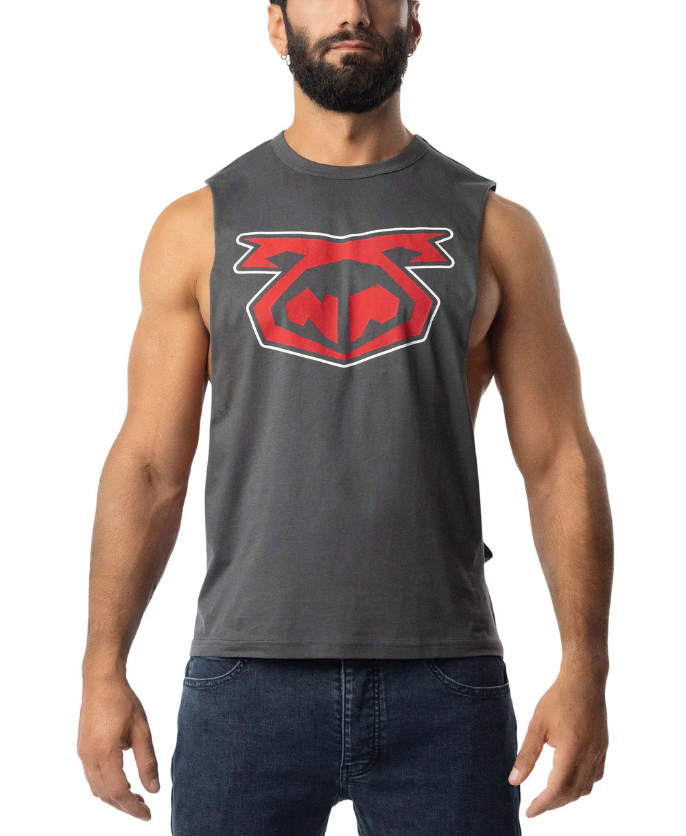 NASTY PIG BRANDMARK SHREDDER TANK 3.0 - CHARCOAL GREY/ RED