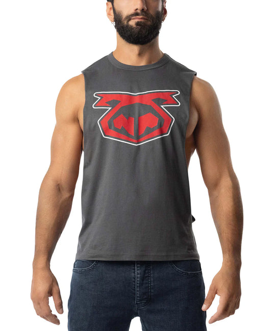 NASTY PIG BRANDMARK SHREDDER TANK 3.0 - CHARCOAL GREY/ RED