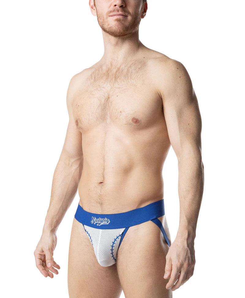 NASTY PIG THIRD BASE JOCKSTRAP - QUARTZ BLUE/ WHITE