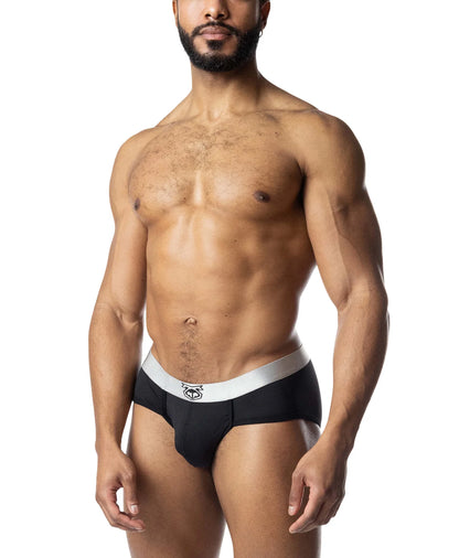 NASTY PIG CHROMIUM U FRONT BRIEF BLACK