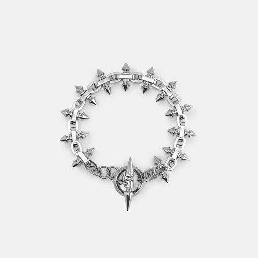 RARE ROMANCE SPIKE TOGGLE BRACELET SILVER
