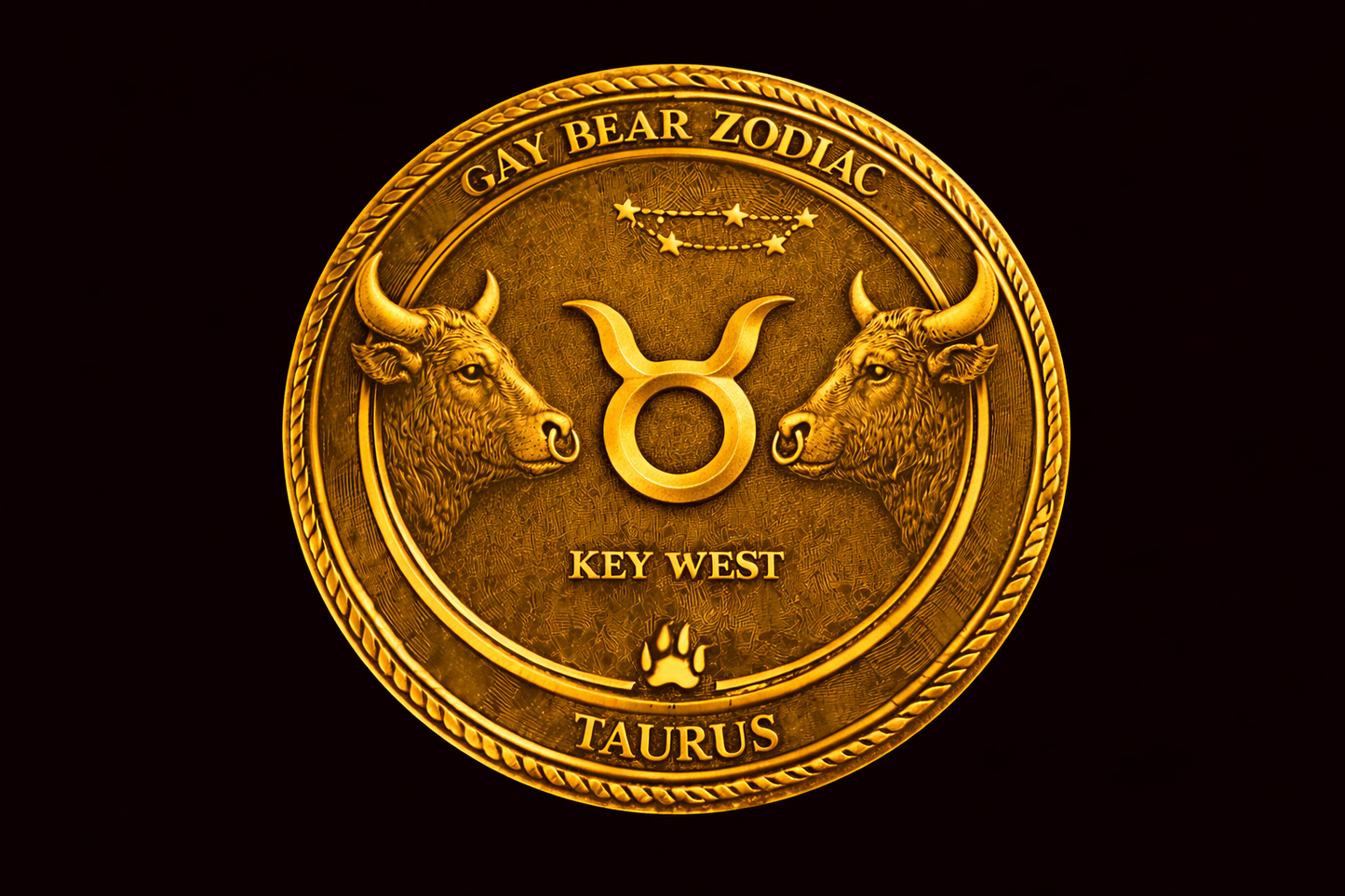 GAY BEAR ZODIAC - CHALLENGE COIN - TAURUS