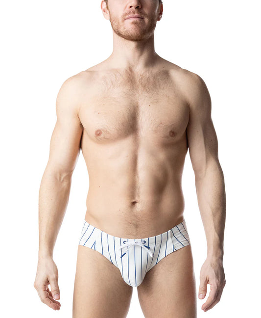 NASTY PIG THIRD BASE BIKINI - WHITE/ QUARTZ BLUE