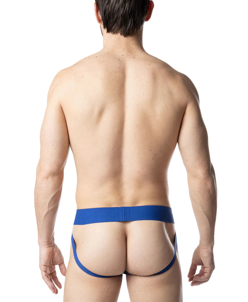 NASTY PIG THIRD BASE JOCKSTRAP - QUARTZ BLUE/ WHITE