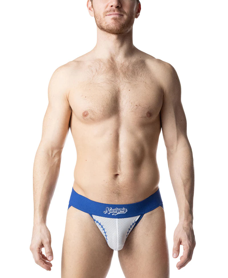 NASTY PIG THIRD BASE JOCKSTRAP - QUARTZ BLUE/ WHITE
