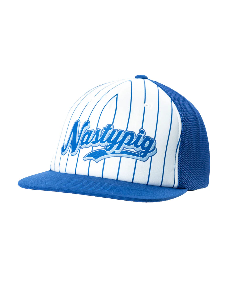 NASTY PIG THIRD BASE TRUCKER HAT - QUARTZ BLUE/ WHITE
