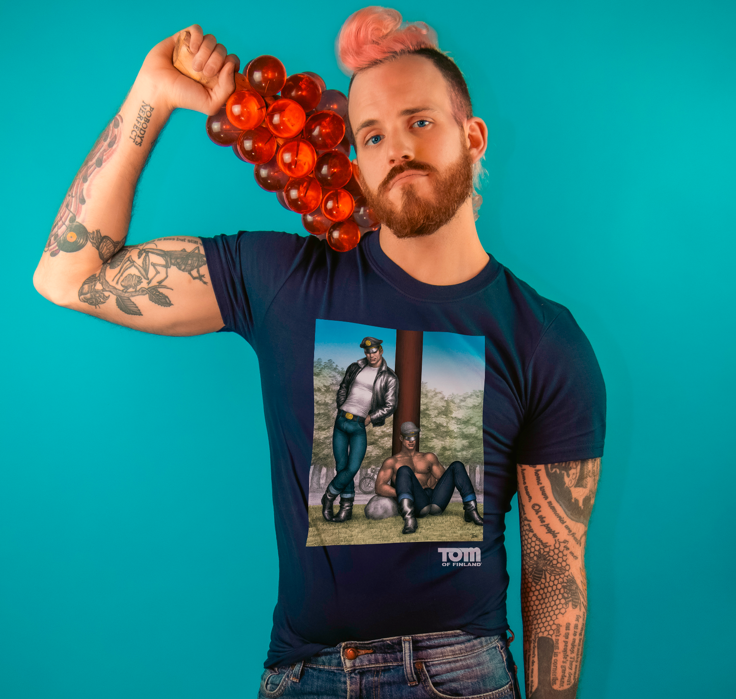 Tom of Finland "REST STOP" T-shirt - Navy