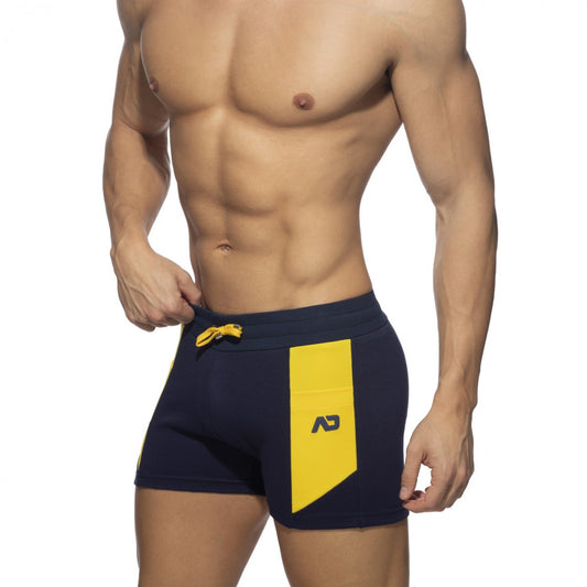 ADDICTED COTTON SPORTS SHORTS - NAVY