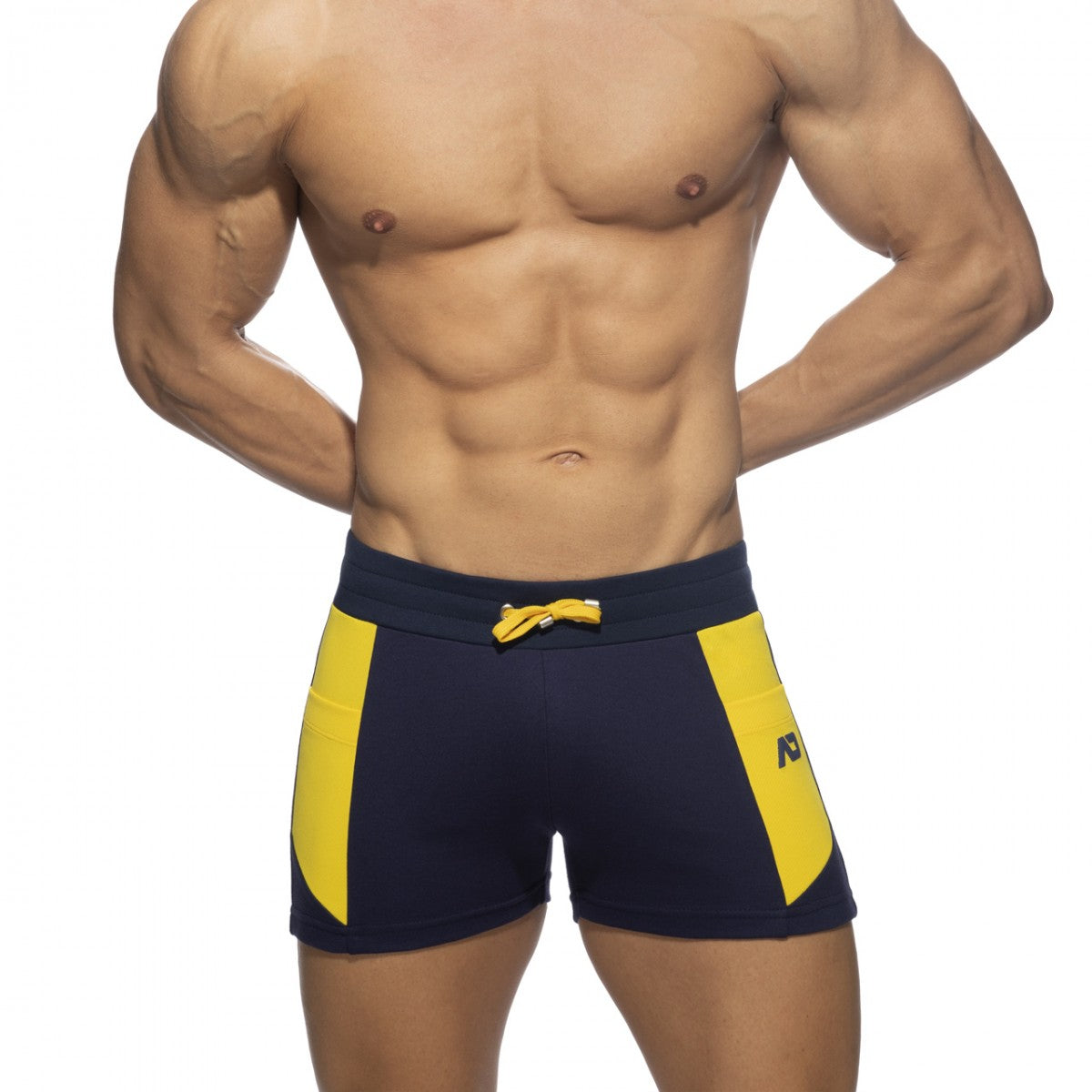 ADDICTED COTTON SPORTS SHORTS - NAVY