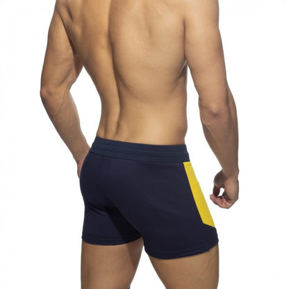 ADDICTED COTTON SPORTS SHORTS - NAVY