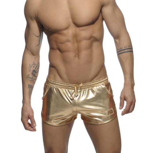 ADDICTED METALLIC SHORTS - GOLD